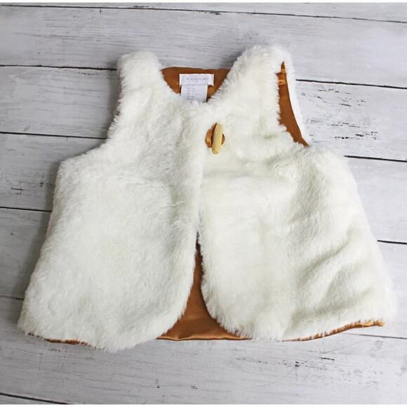 Tahari Girl's- Faux Fur Vest -3T - Picture 1 of 4